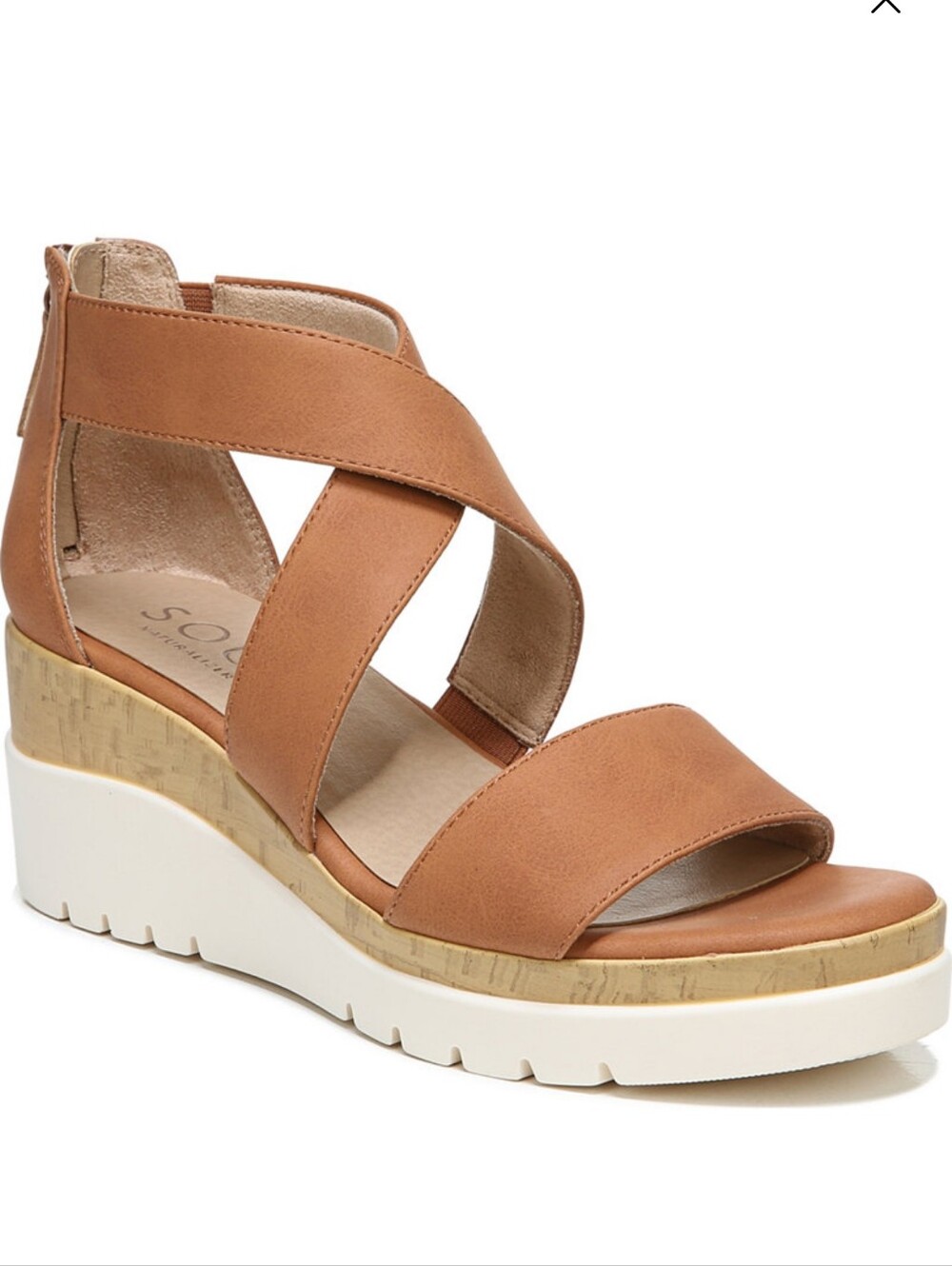 Soul Naturalizer Women's Goodtimes Crisscross Wedge Sandal Brown, Size 9M